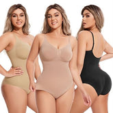 Women’s thong shapewear bodysuit with detachable straps.